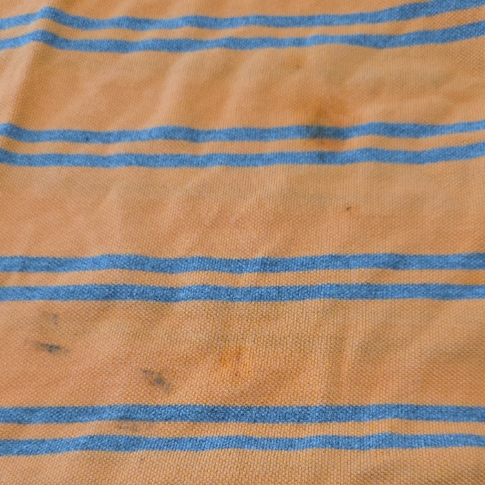 St. John’s Bay Men's Orange Striped Polo Shirt Short Sleeve Size XXL - Picture 5 of 7